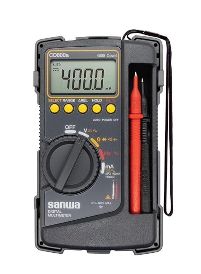 SANWA CD800A Digital Multimeter – High Accuracy Auto-Range Electrical Tester for Voltage, Current, Resistance & Continuity – Professional Durable Measuring Device - Image 2
